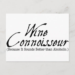 wine connoisseur postkarte