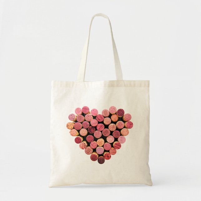Wine Cork Heart Bag Tragetasche (Vorne)