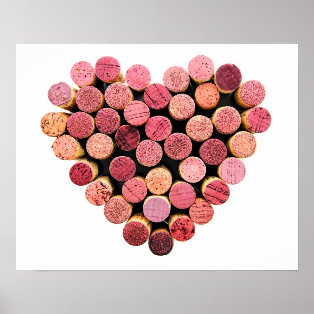Wine Cork Heart Poster (Vorne)