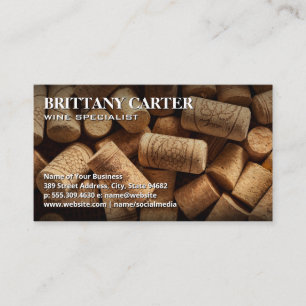 Wine Cork Piles Visitenkarte