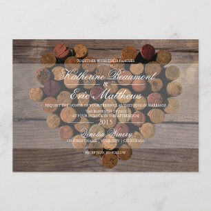 Wine Cork Rustic Wedding Einladung