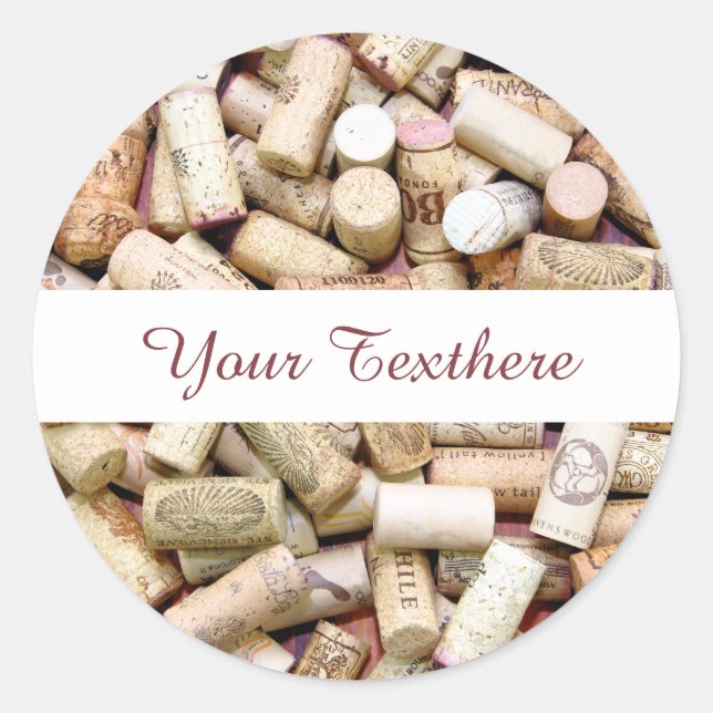 Wine Corks Custom Stickers (Vorderseite)