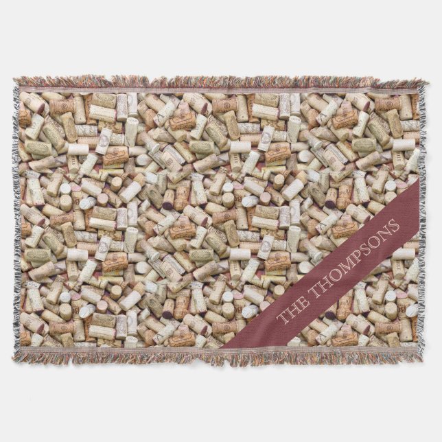 Wine Corks Custom Throw Blanket Decke (Vorderseite)