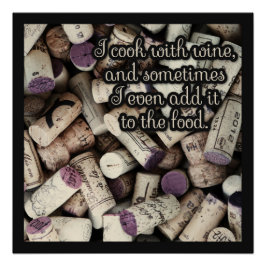 Wine Corks Funny Quote Küchenplakat Poster