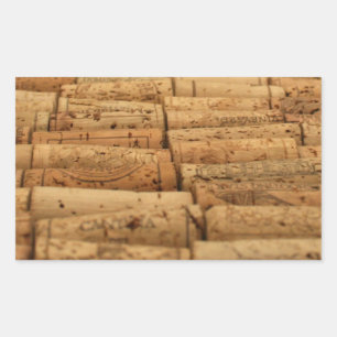 Wine Corks Rechteckiger Aufkleber