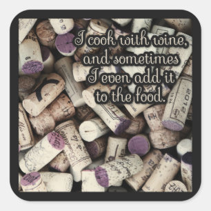 Wine Corks Zitate Aufkleber