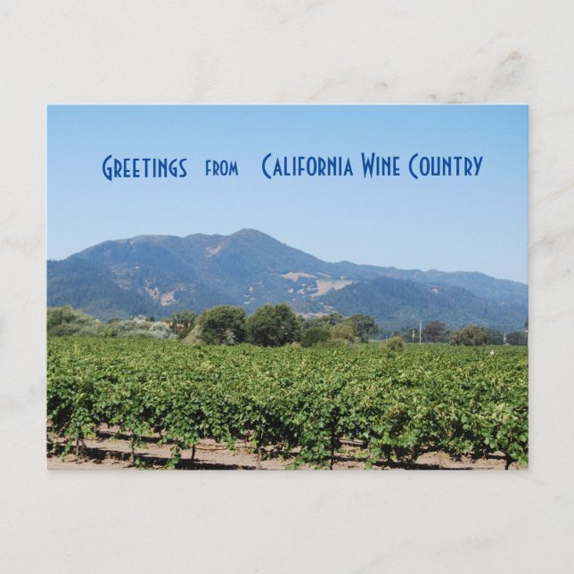 Wine Country California Postkarte (Vorderseite)