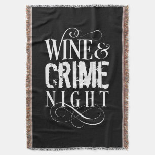 Wine & Crime Night - lustiges wahres Verbrechen Decke