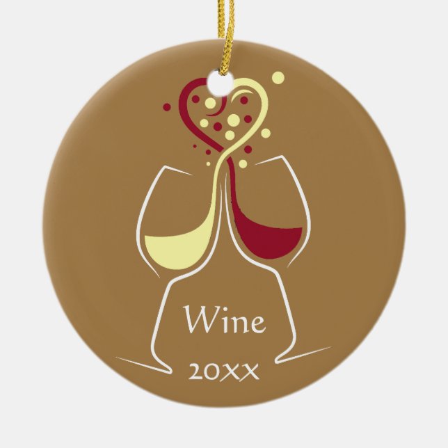Wine Design Keramik Ornament (Vorne)