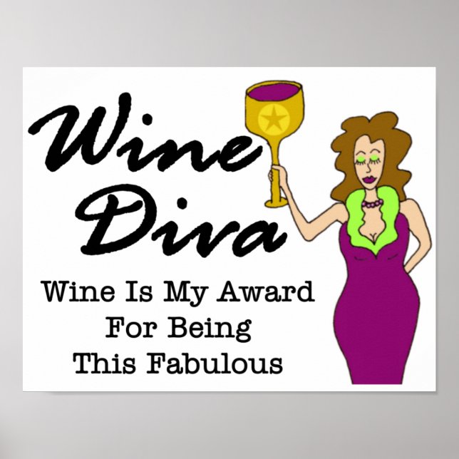 Wine Diva "Fabulous" Poster (Vorne)