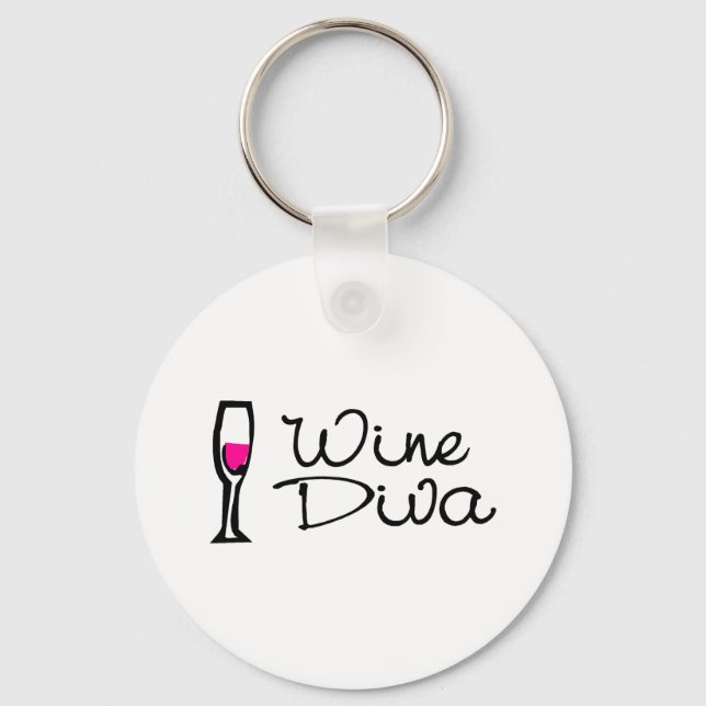 Wine Diva Schlüsselanhänger (Vorderseite)