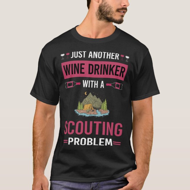 Wine Drinker Pfadfinder Pfadfinder Pfadfinder T-Shirt (Vorderseite)