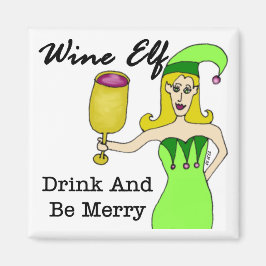 Wine Elf Kühlschrankmagnet Magnet