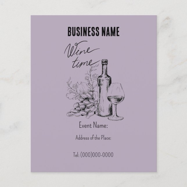 Wine Event Flyer für alle Mitleid (Vorne)