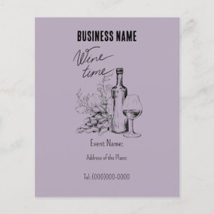 Wine Event Flyer für alle Mitleid