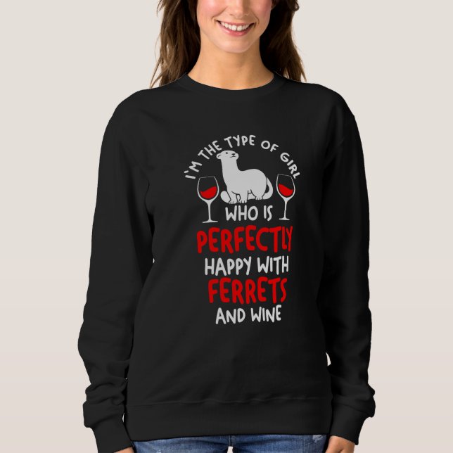 Wine Ferret Sweatshirt (Vorderseite)