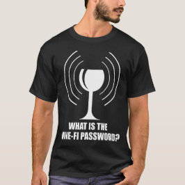 Wine-Fi Kennwort Funny Wine Glass WiFi Waves T-Shirt