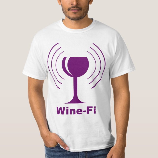 Wine-Fi-Spaß T-Shirt (Vorderseite)