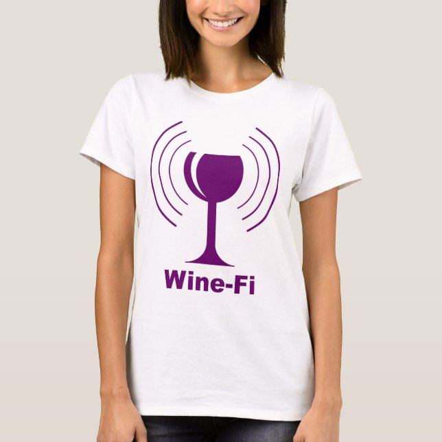 Wine-Fi-Spaß T-Shirt (Vorderseite)