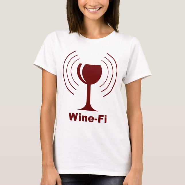 Wine-Fi-Spaß T-Shirt (Vorderseite)