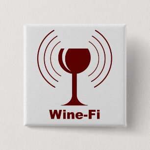 Wine-Fi Waves Burgund Weinglas Button