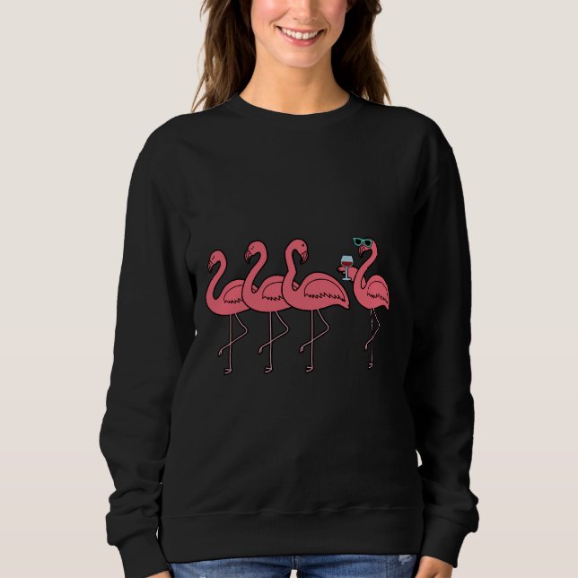 Wine Flamingo Group Sweatshirt (Vorderseite)