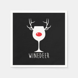 Wine Funny X-mas Weinflasche Serviette