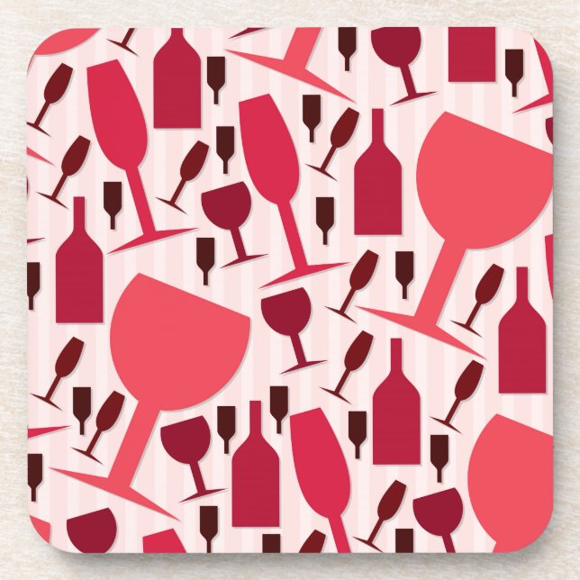 Wine glass pattern getränkeuntersetzer (Vorderseite)