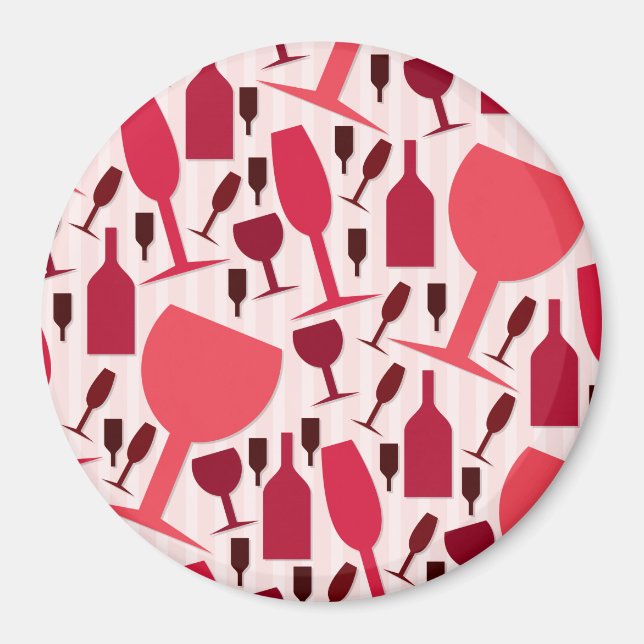 Wine glass pattern magnet (Vorne)