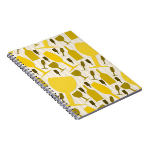 Wine glass pattern notizblock