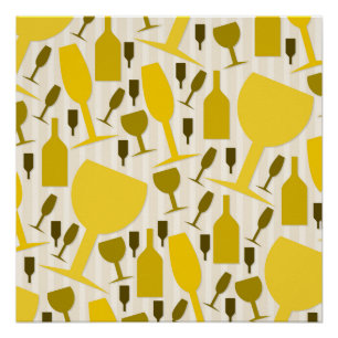 Wine glass pattern poster
