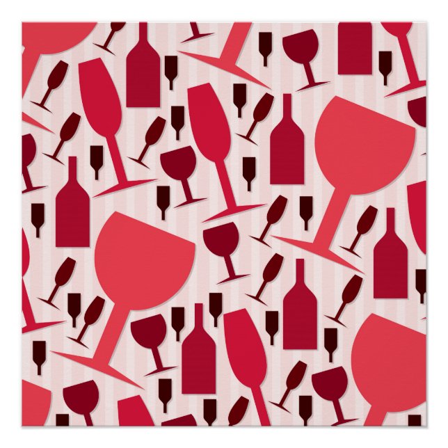 Wine glass pattern poster (Vorderseite)