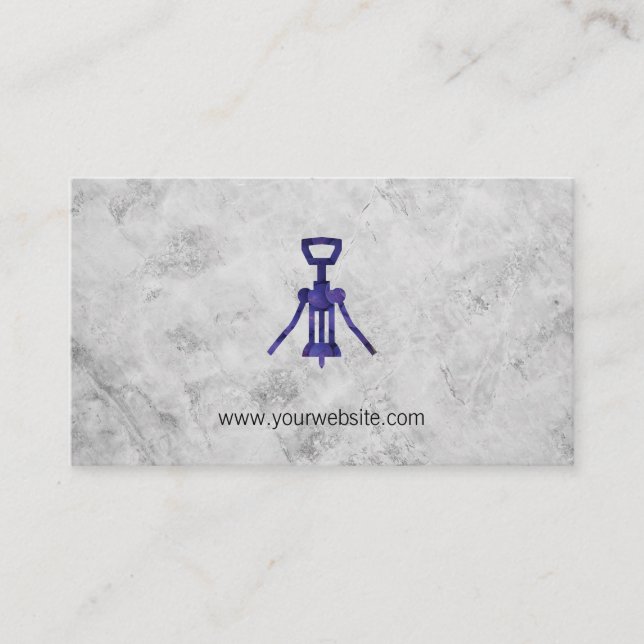 Wine Glass | Sommelier | Marmor Terminkarte (Vorderseite)