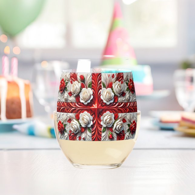 Wine Glass with Colors of England Weinglas Ohne Stiel (Insitu (Geburtstag))