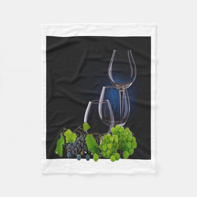 Wine Glasses Fleece Blanket (Vorderseite)