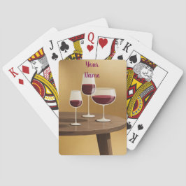 Wine Glasses On Table Your Name Card Deck  Spielkarten
