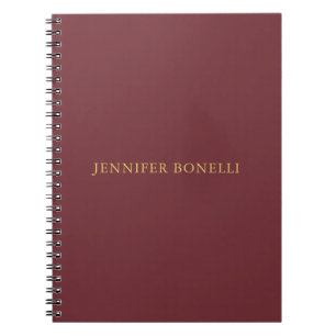 Wine & Gold Color Beruflich Trendy Moderne Schlich Notizblock