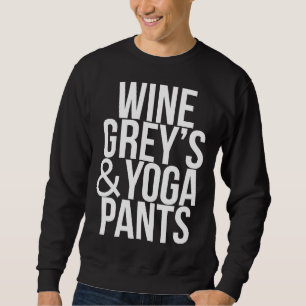 Wine Gray S& Yoga Pants Sweatshirt