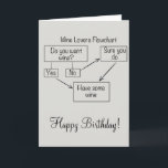 Wine Happy Birthday Funny Spaß Karte<br><div class="desc">This design was created though digital art. It may be personalized in the area provide or customizing by choosing the click to customize further option and changing the name, initials or words. You may also change the text color and style or delete the text for an image only design. Kontakt...</div>
