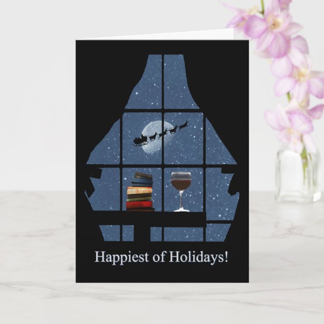 Wine Happy Holidays Weihnachtsbücher Weihnachten Karte (Orchidee)