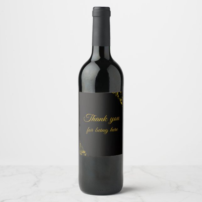 Wine label-Midnight Elegance Weinetikett (Vorderseite)