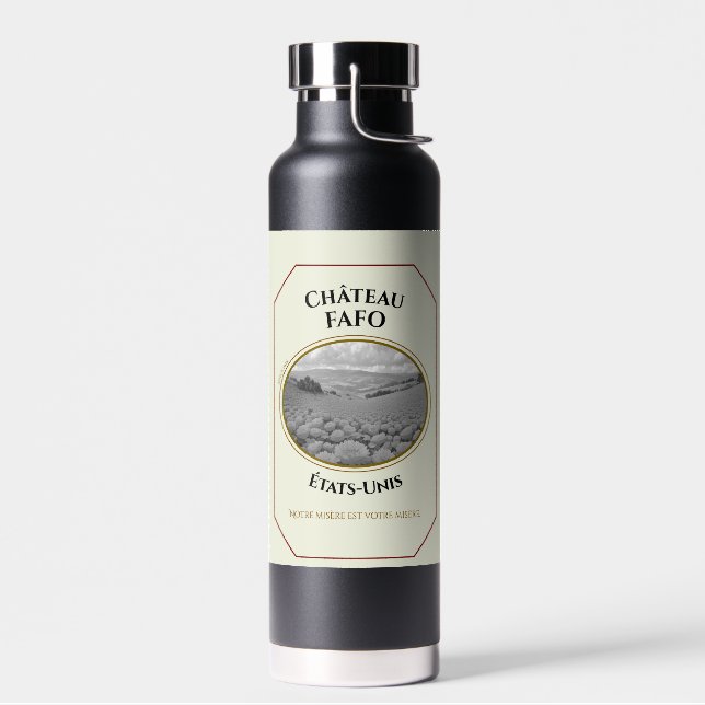 Wine Label Water Bottle Trinkflasche (Links)