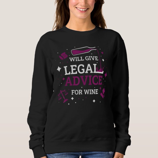 Wine Lawyer  Lawyer Sweatshirt (Vorderseite)