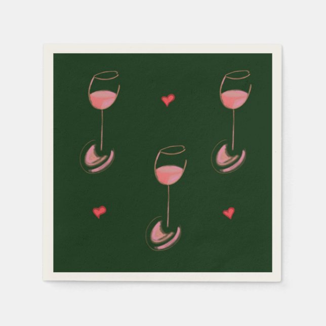 Wine lover cocktail napkins serviette (Vorderseite)