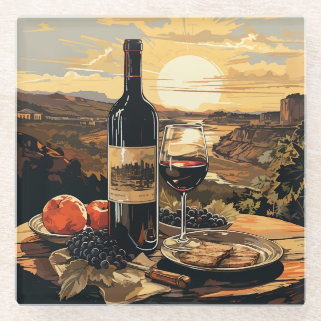 Wine Lover Glasuntersetzer (Vorderseite)