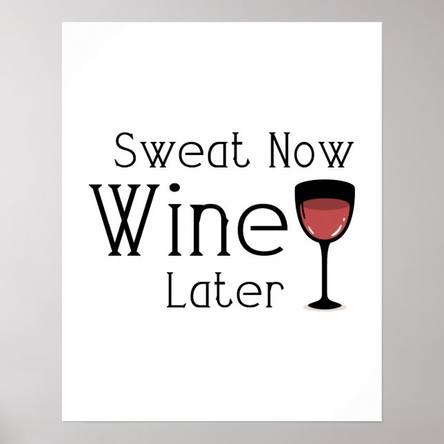 Wine Lover Gym Workout Poster (Vorne)