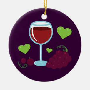 Wine Lover Keramik Ornament