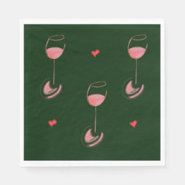 Wine lover napkins serviette