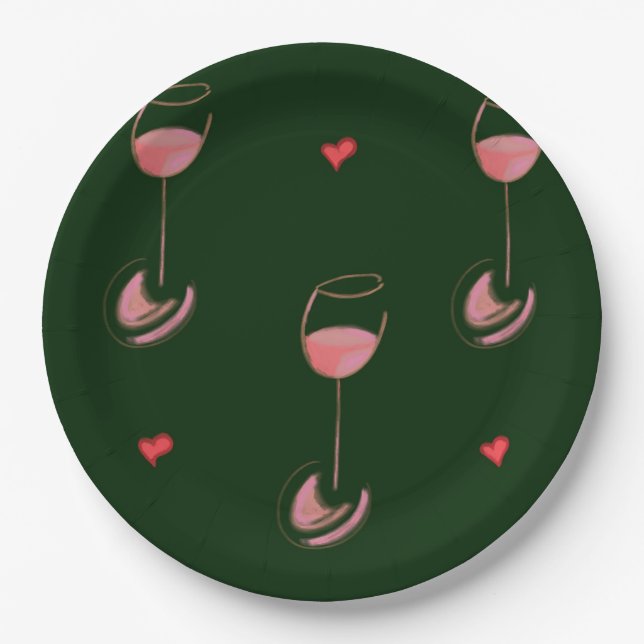 Wine lover pappteller (Vorderseite)