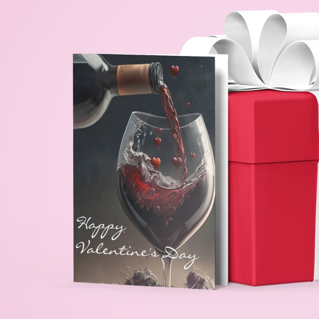 Wine Lover Valentine Karte (Von Creator hochgeladen)